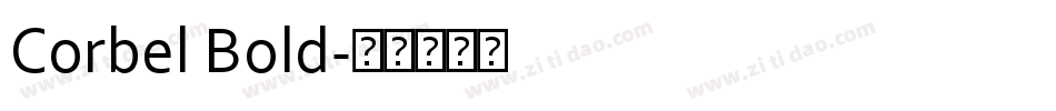 Corbel Bold字体转换
